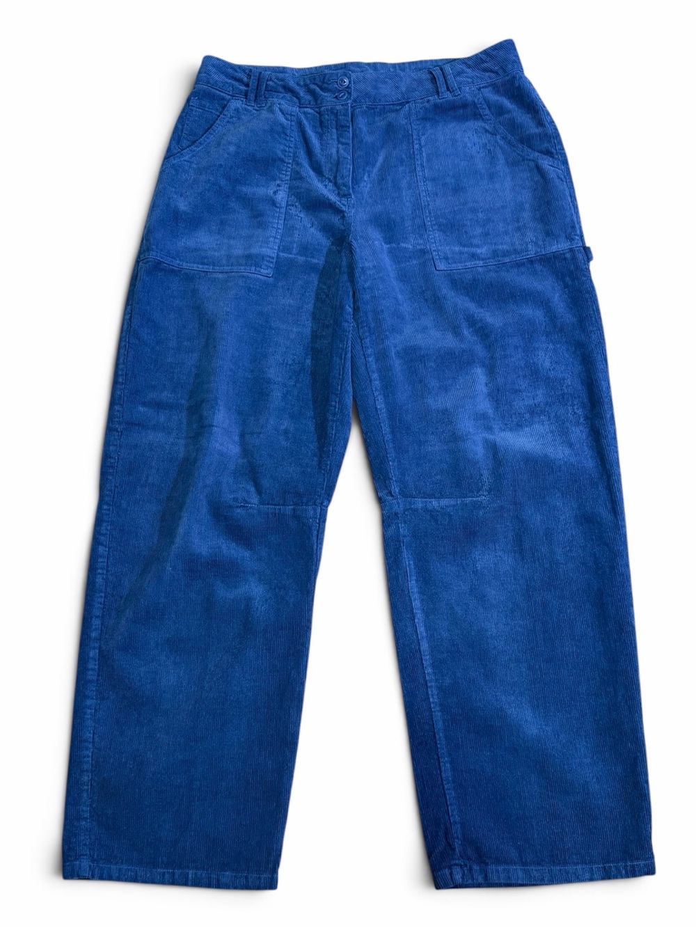 Poetry Blue Corduroy Wide Leg Utility Pants Trousers Size US 12